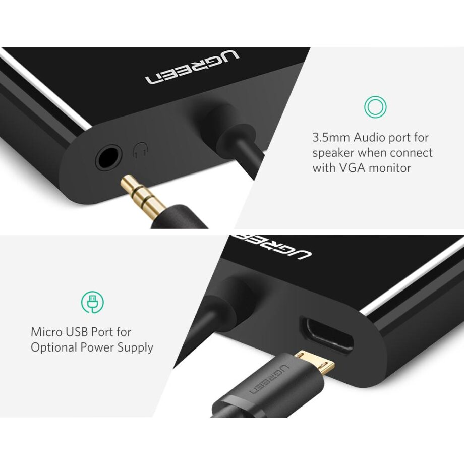 UGREEN Micro HDMI to HDMI VGA Converter