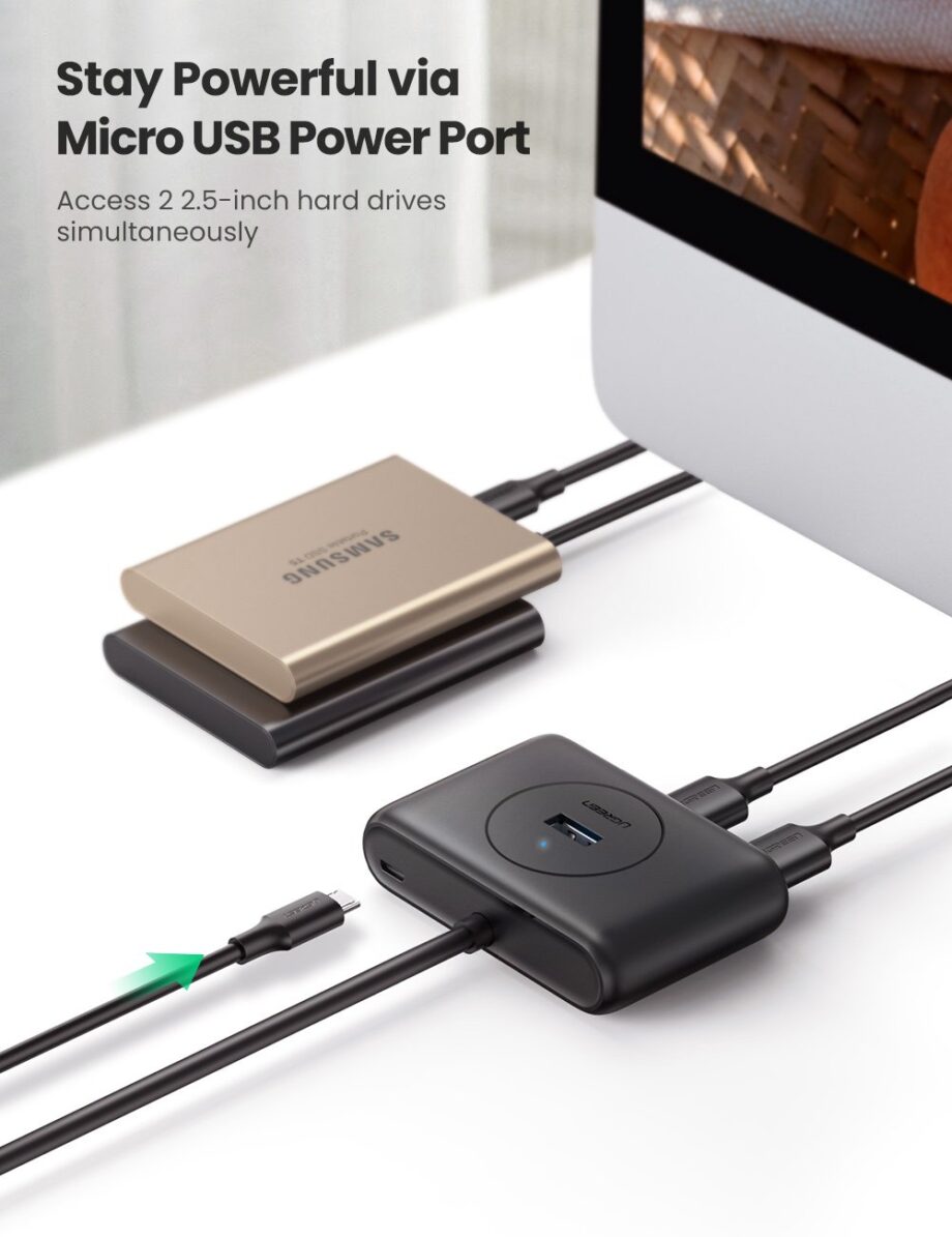 UGREEN 4-in-1 USB 3.0 Data Hub - 1M