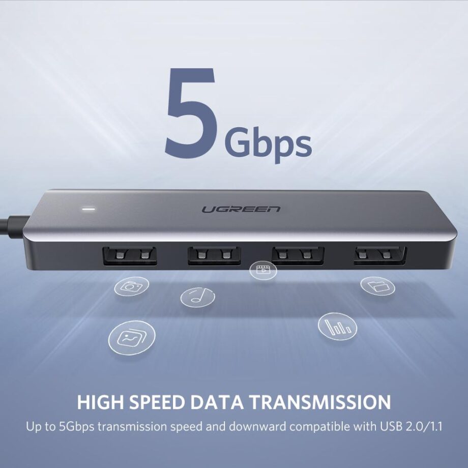 UGREEN Ultra-Thin 4 Ports USB 3.0 Hub