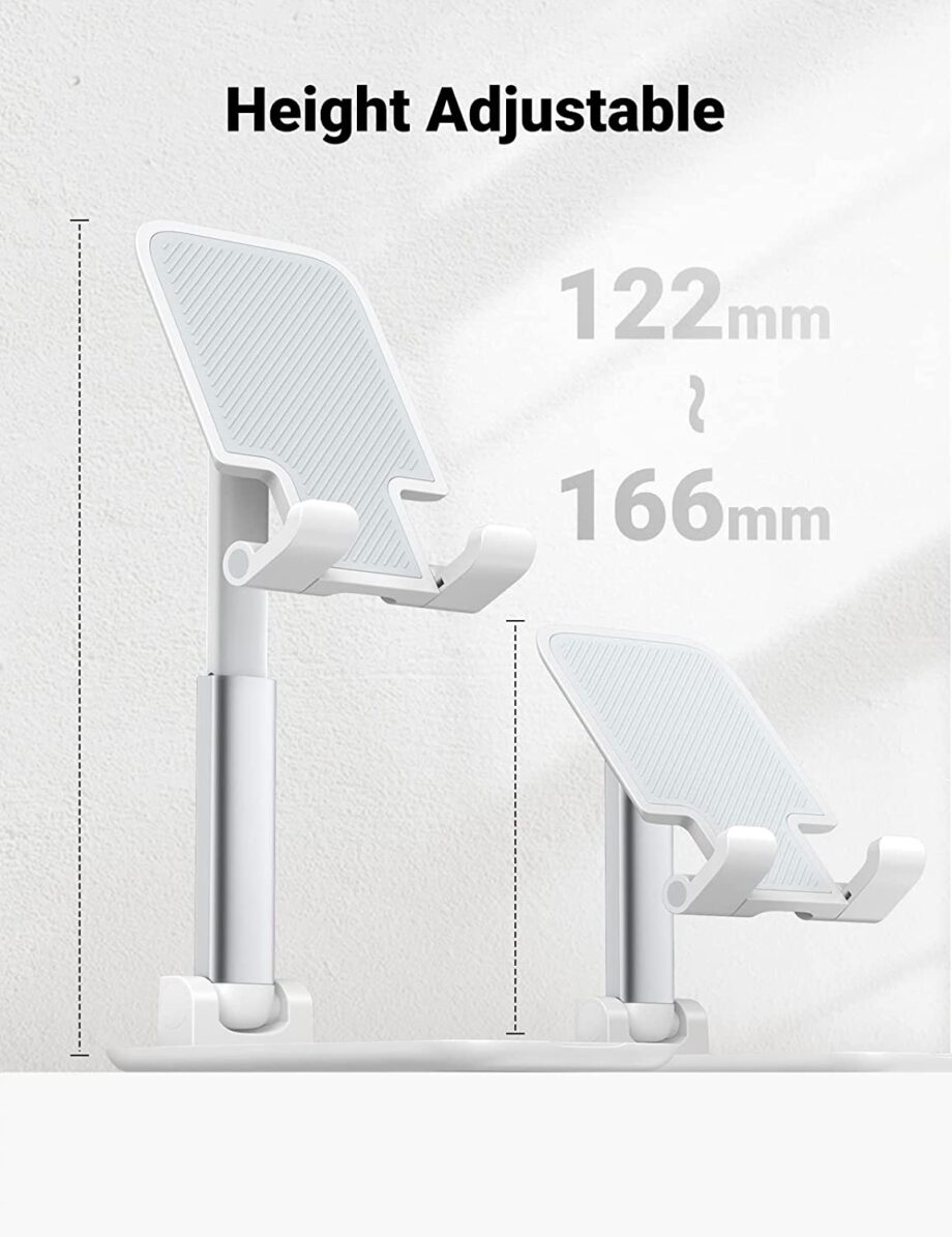UGREEN Adjustable Desktop Cell Phone Stand - White