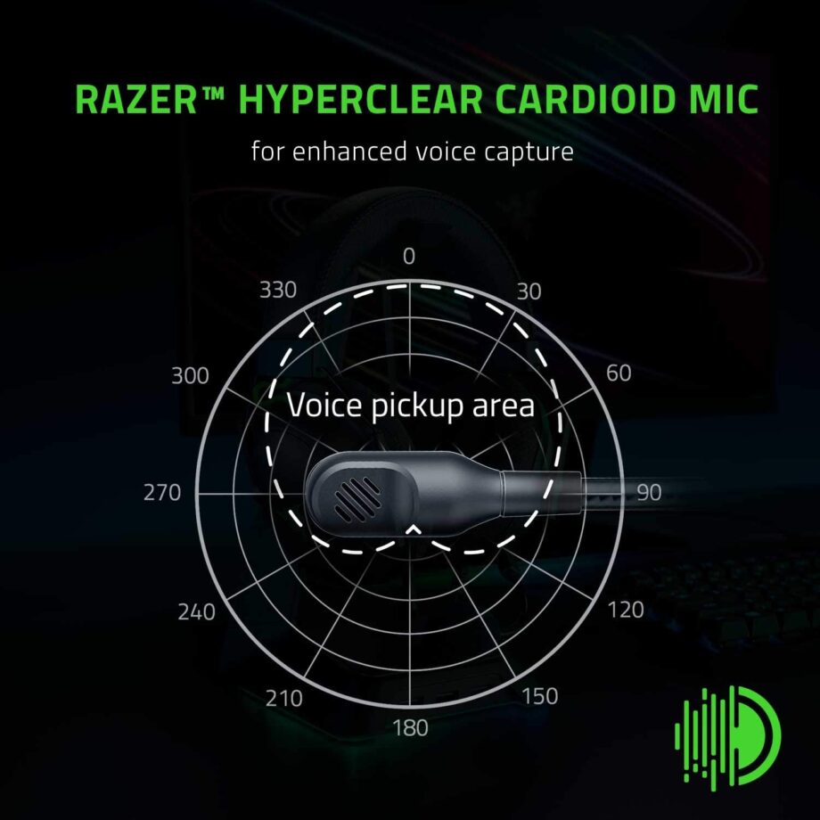 Razer BlackShark V2 X 7.1 Surround Sound Gaming Headset - Black