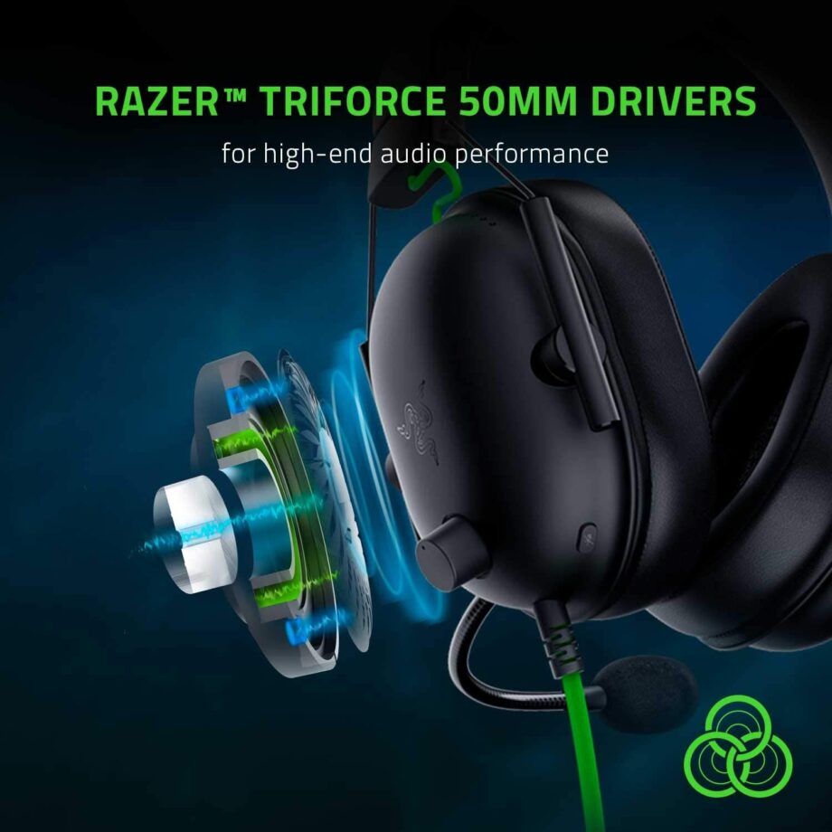 Razer BlackShark V2 X 7.1 Surround Sound Gaming Headset - Black