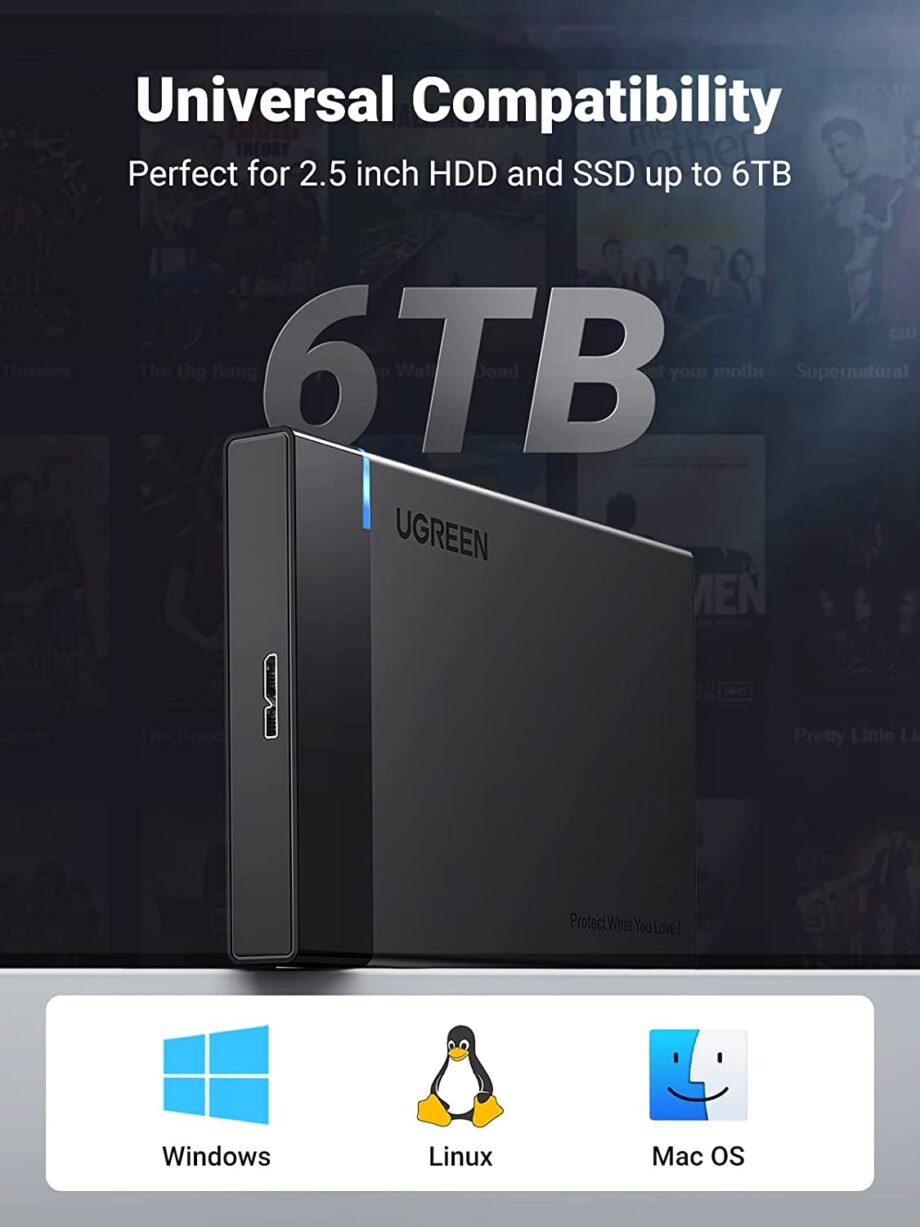 UGREEN 2.5" USB 3.0 to SATA Enclosure