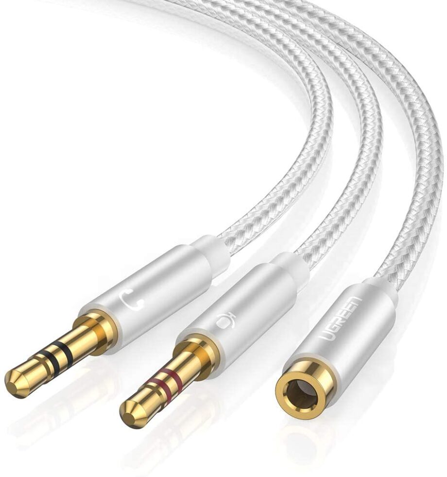 UGREEN AV140 Headphone Audio Splitter - White