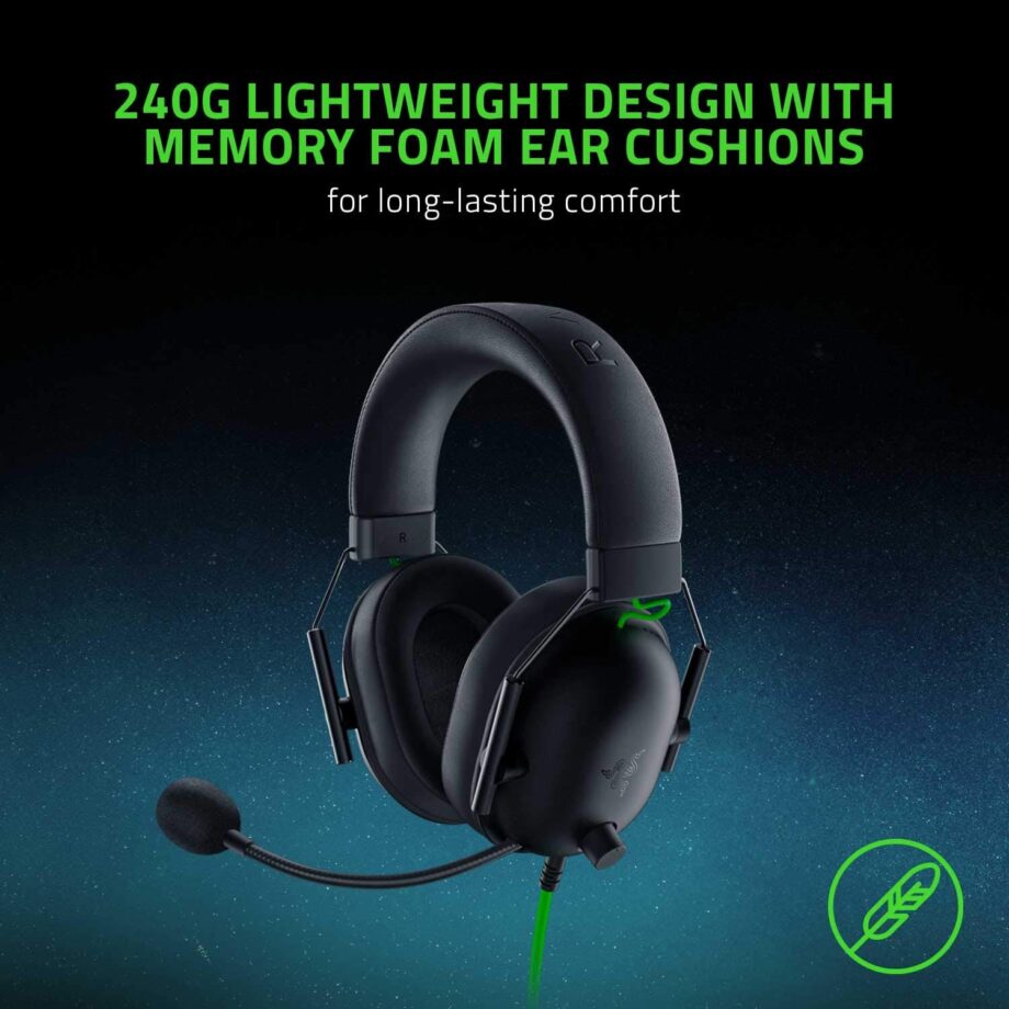 Razer BlackShark V2 X 7.1 Surround Sound Gaming Headset - Black