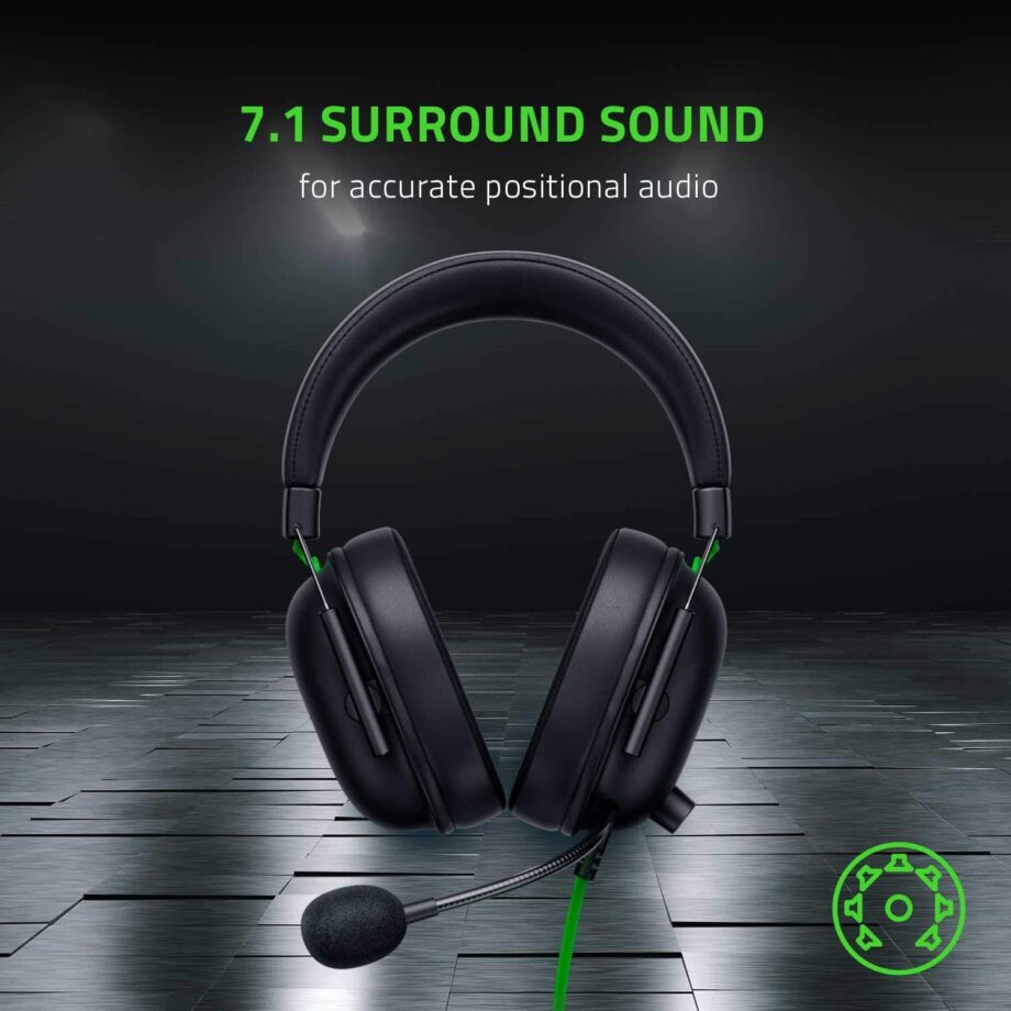 Razer BlackShark V2 X 7.1 Surround Sound Gaming Headset - Black