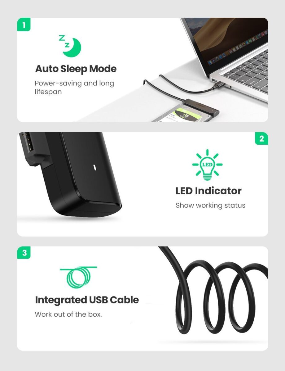 UGREEN USB 3.0 to SATA III Adapter Cable