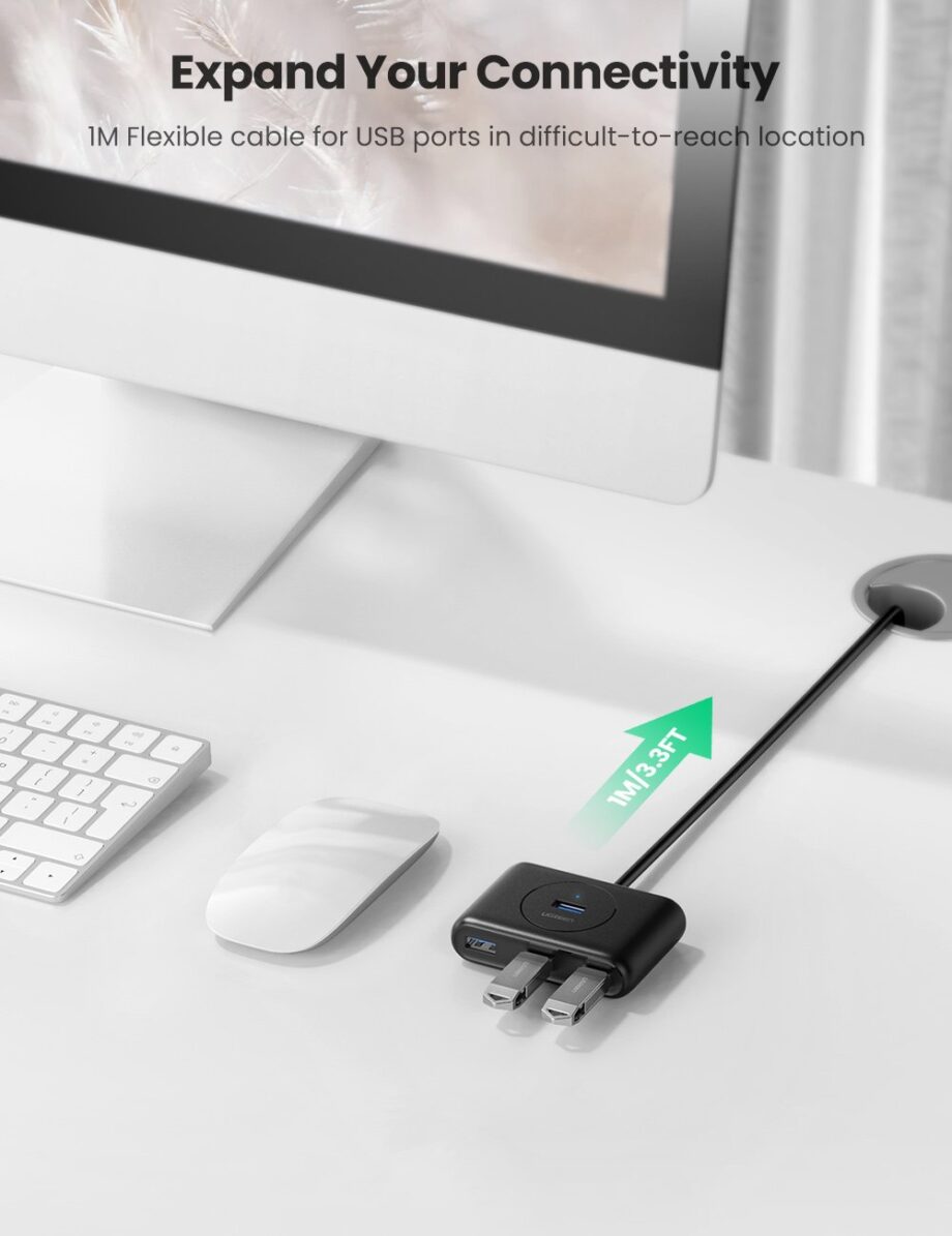 UGREEN 4-in-1 USB 3.0 Data Hub - 1M