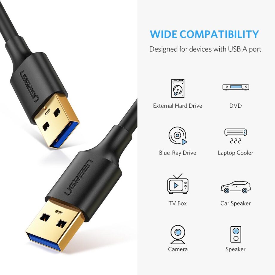 UGREEN USB 3.0 Male to Male Cable - 2M