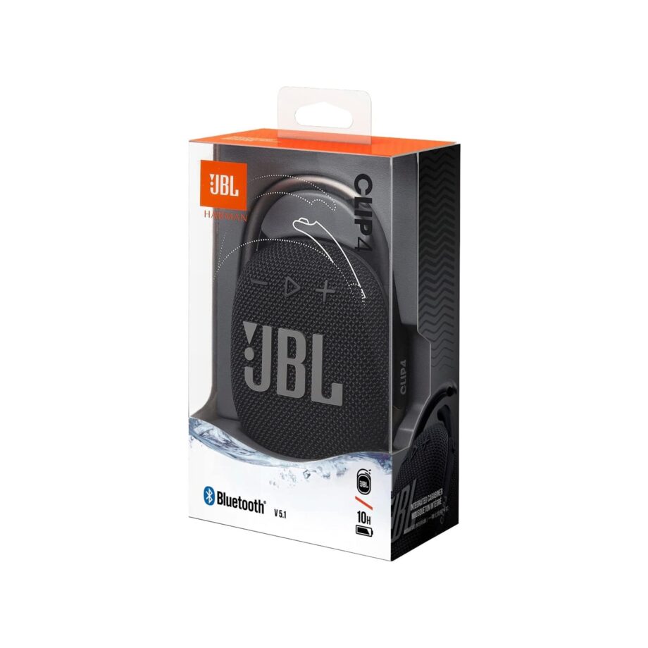 JBL Clip 4 Portable Waterproof Wireless Bluetooth Speaker - Black