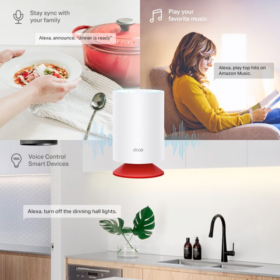 TP-Link AX1800 Mesh Wi-Fi 6 System with Smart Speaker (Deco Voice X20)