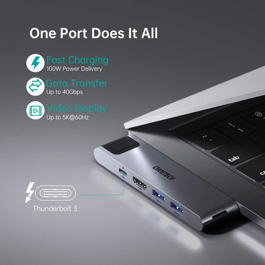 Choetech 7 In 2 USB Type C Hub For MacBook Pro