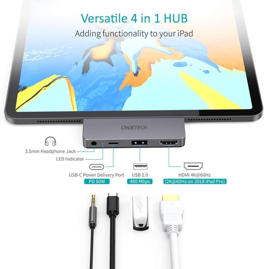 Choetech 4 In 1 IPad / Tablet USB Type C Hub
