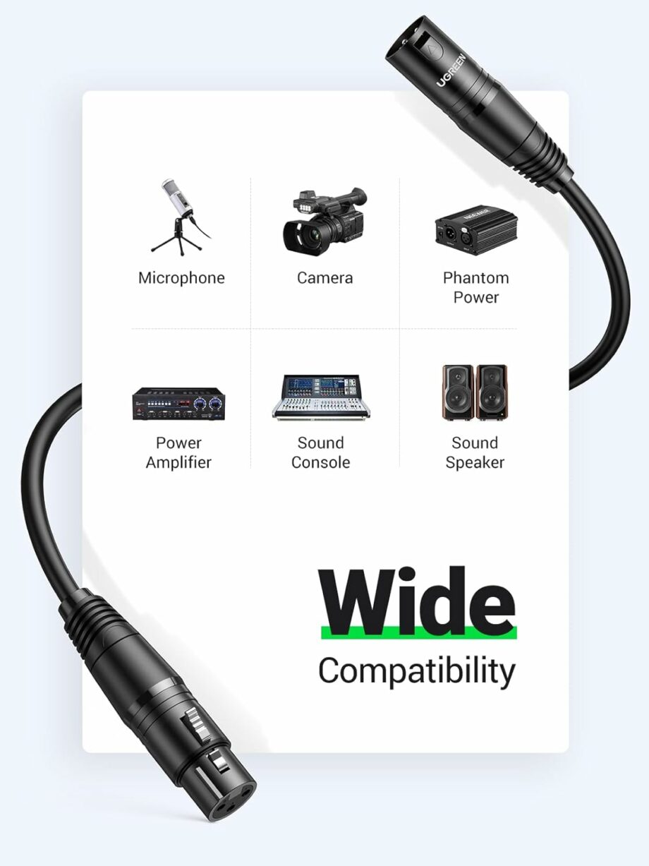 UGREEN Microphone XLR Extension Cable - 10M