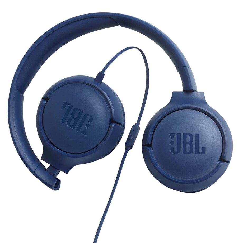 JBL Tune 500 On-Ear Wired Headphone with Mic – Blue