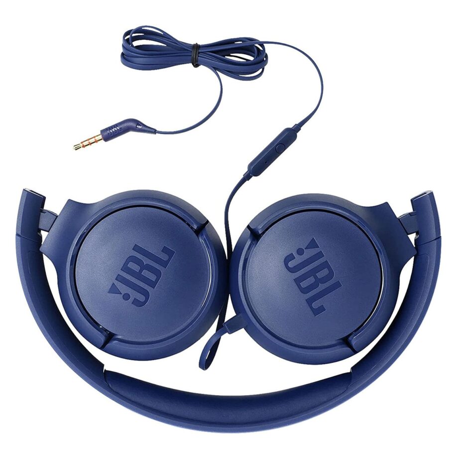 JBL Tune 500 On-Ear Wired Headphone with Mic – Blue