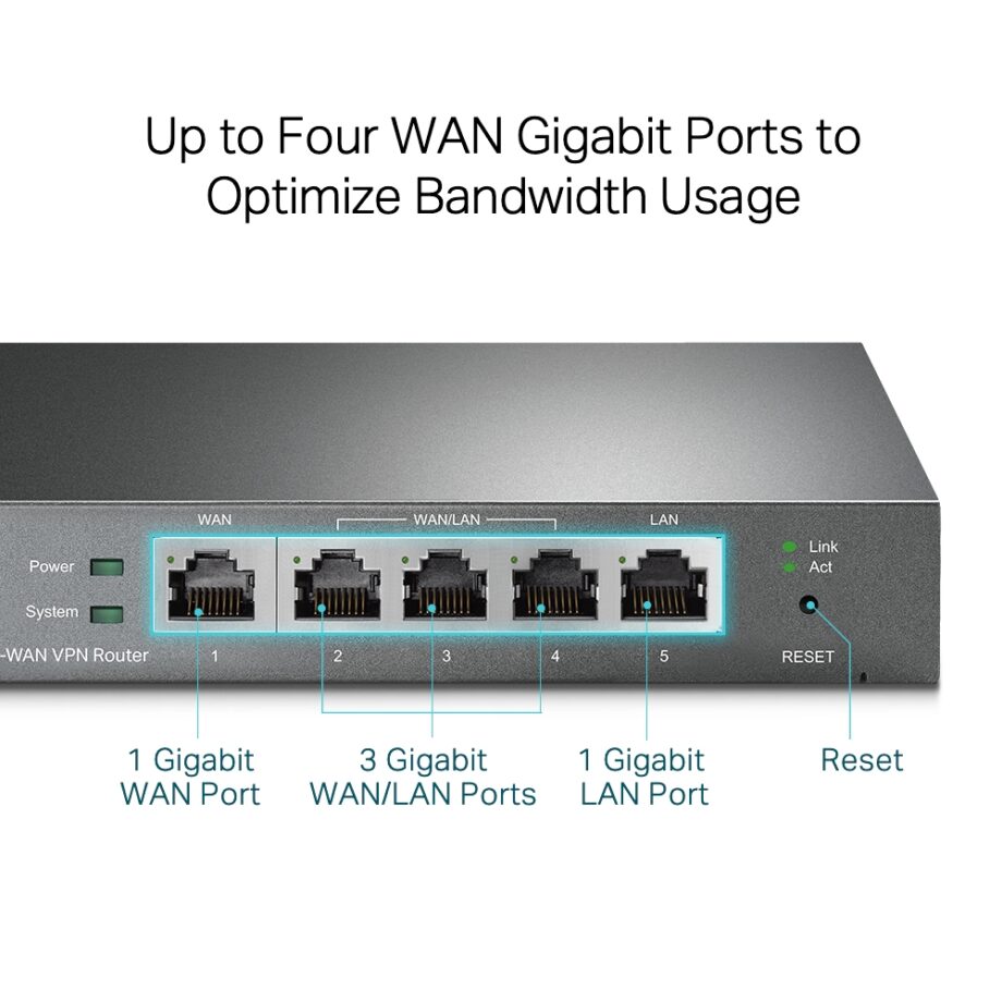 TP-Link SafeStream Gigabit Multi-WAN VPN Router (TL-R605)