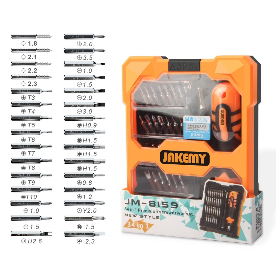 Jakemy JM-8159 34 in 1 Precision Small Screwdriver Set