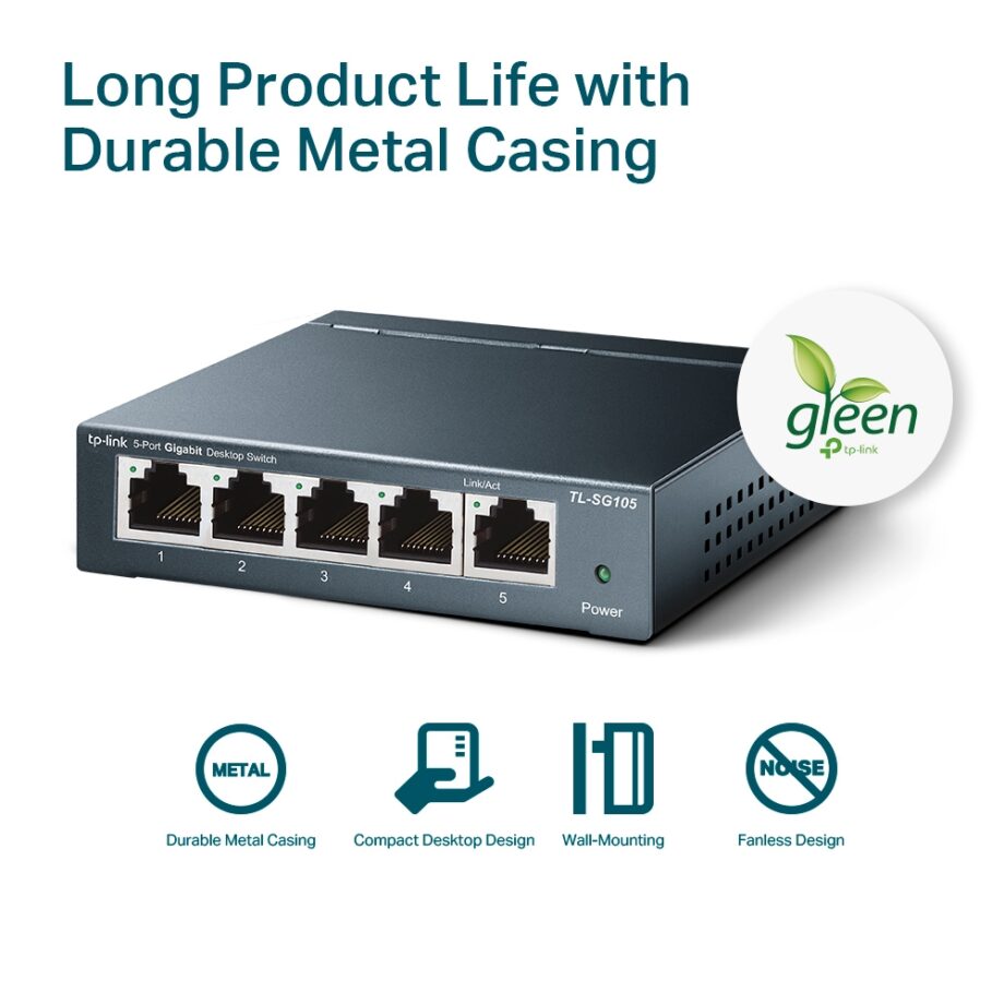 TP-Link 5-Port 10/100/1000Mbps Desktop Switch (TL-SG105 V6)