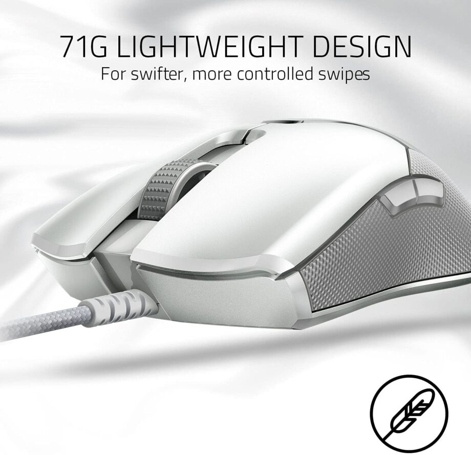Razer Viper Ultralight Ambidextrous Wired Gaming Mouse - Mercury White