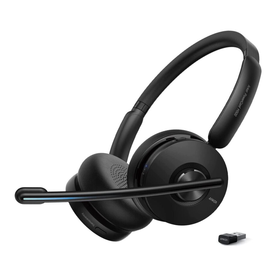 Anker PowerConf H500 Bluetooth Dual-Ear Headset with Microphone