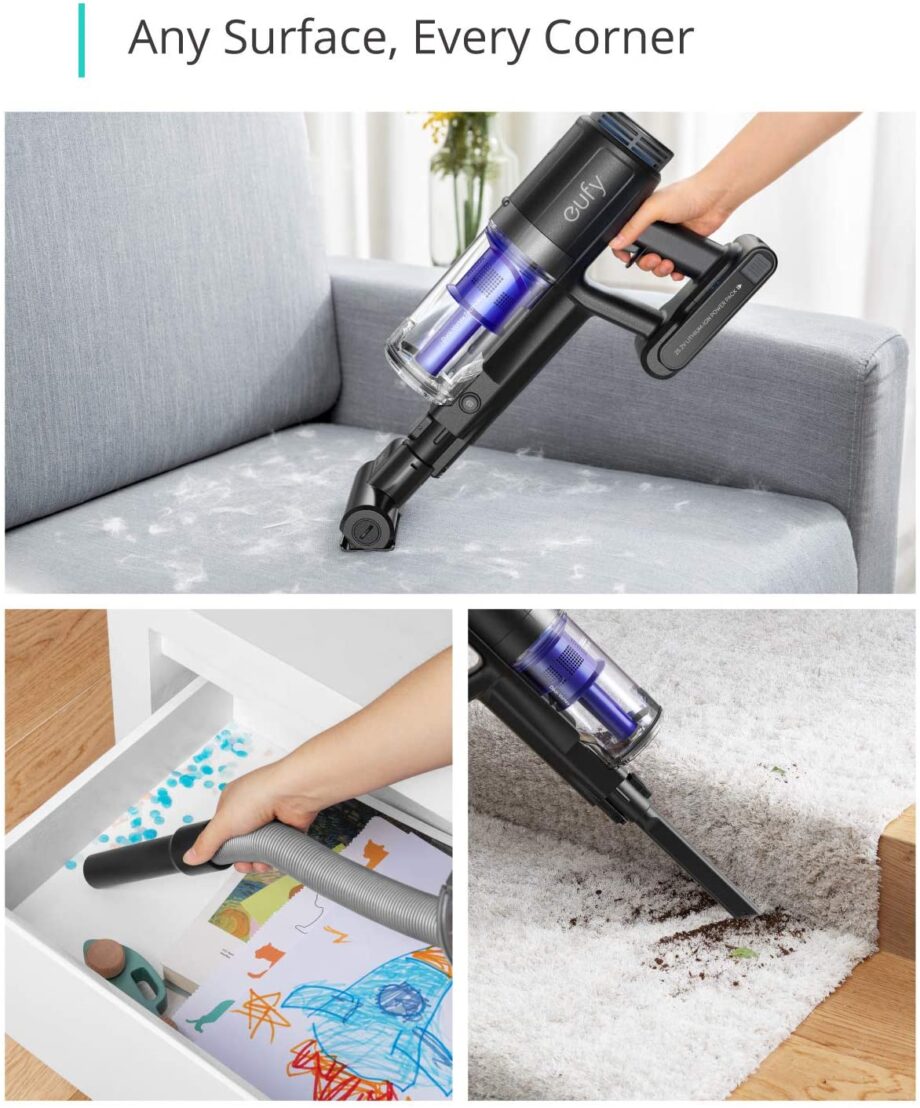 Anker Eufy HomeVac S11 Go Cordless Stick Vacuum Cleaner - Black