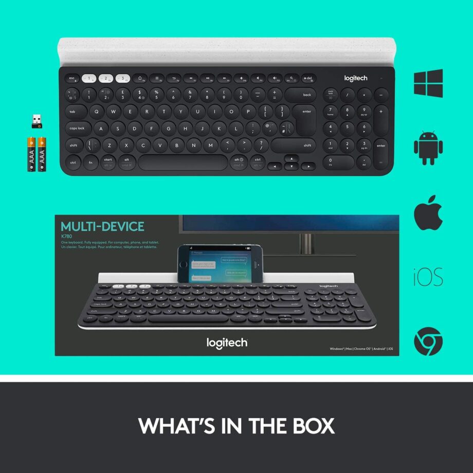 Logitech K780 Multi-Device USB or Bluetooth Wireless Keyboard