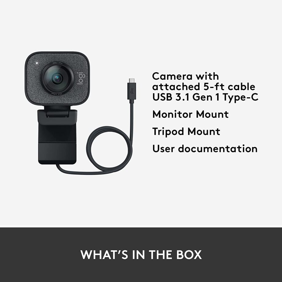 Logitech StreamCam Premium Webcam for Creators – Graphite