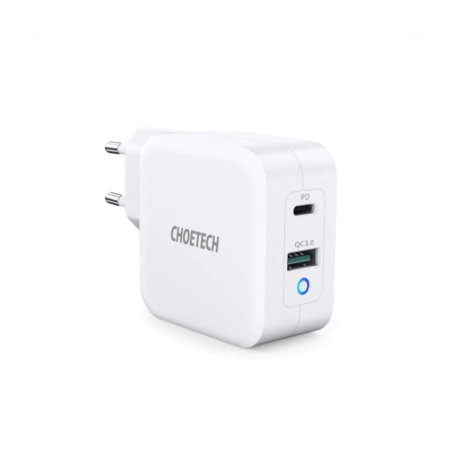 Choetech 65W 2-Port PD GaN Tech USB C Fast Charging Adapter
