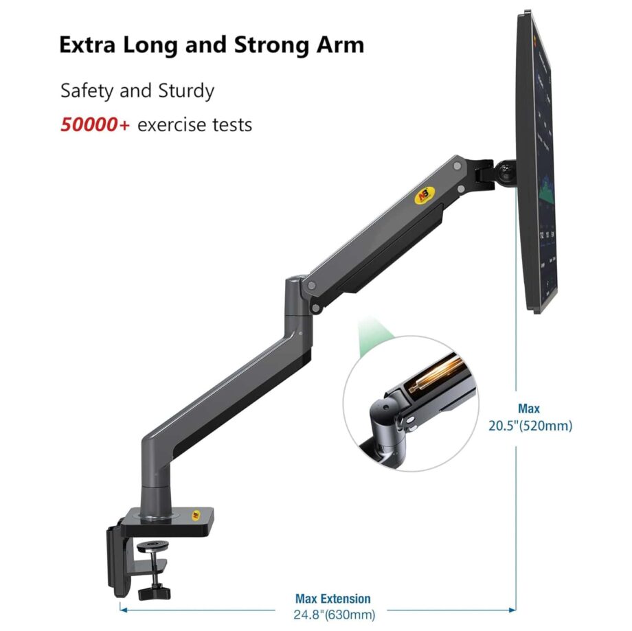 North Bayou G40 Monitor Arm with Gas Spring for 22-40'' Monitors