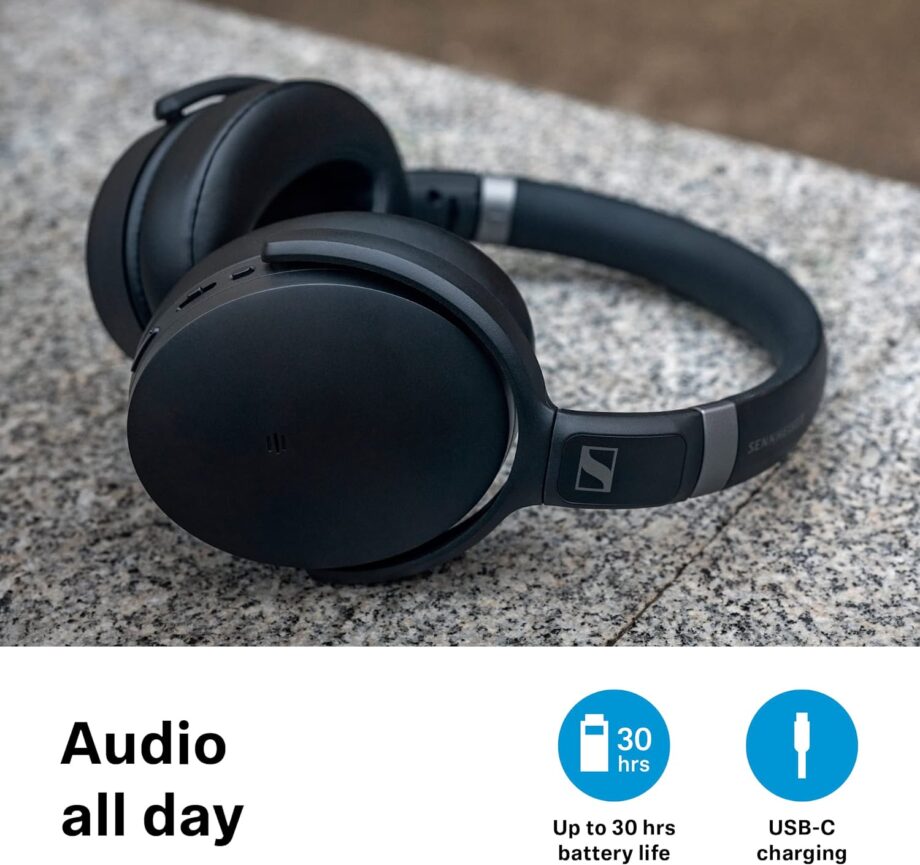 Sennheiser HD 450SE Active Noise Cancellation Wireless Over-Ear Headset - Black