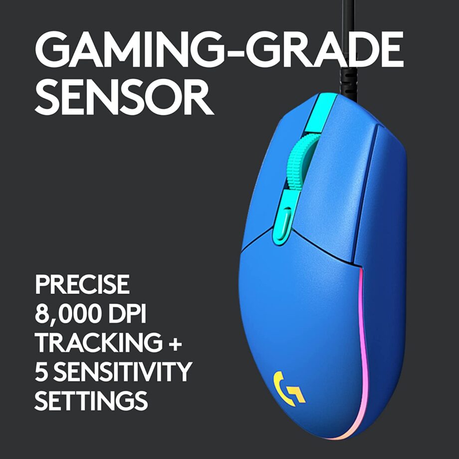Logitech G203 Lightsync RGB 8,000DPI Gaming Mouse - Blue