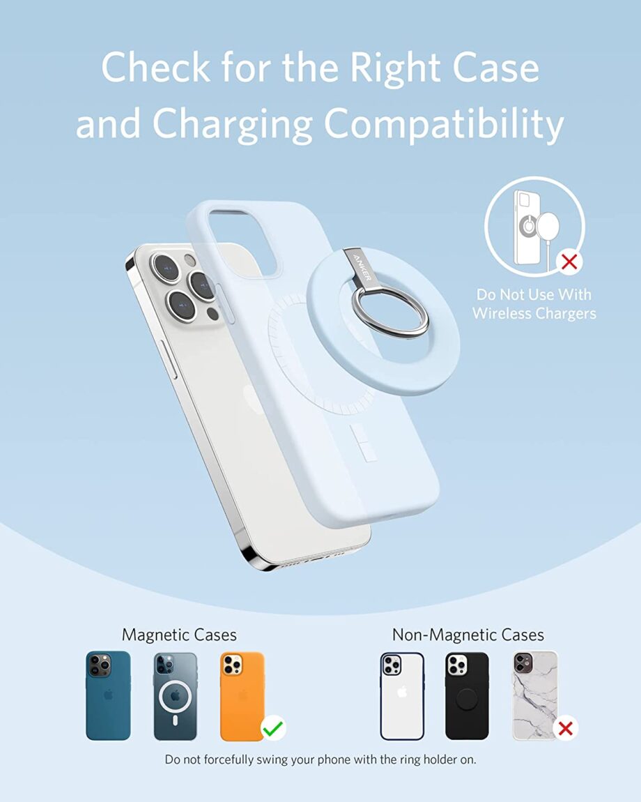 Anker 610 Magnetic Phone Grip (MagGo) - Misty Blue