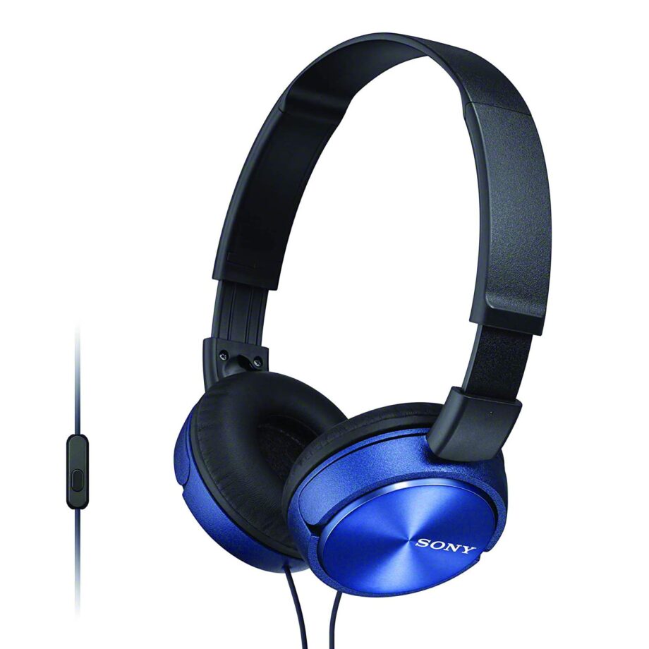 Sony ZX310AP On-Ear Headphones with Mic - Blue