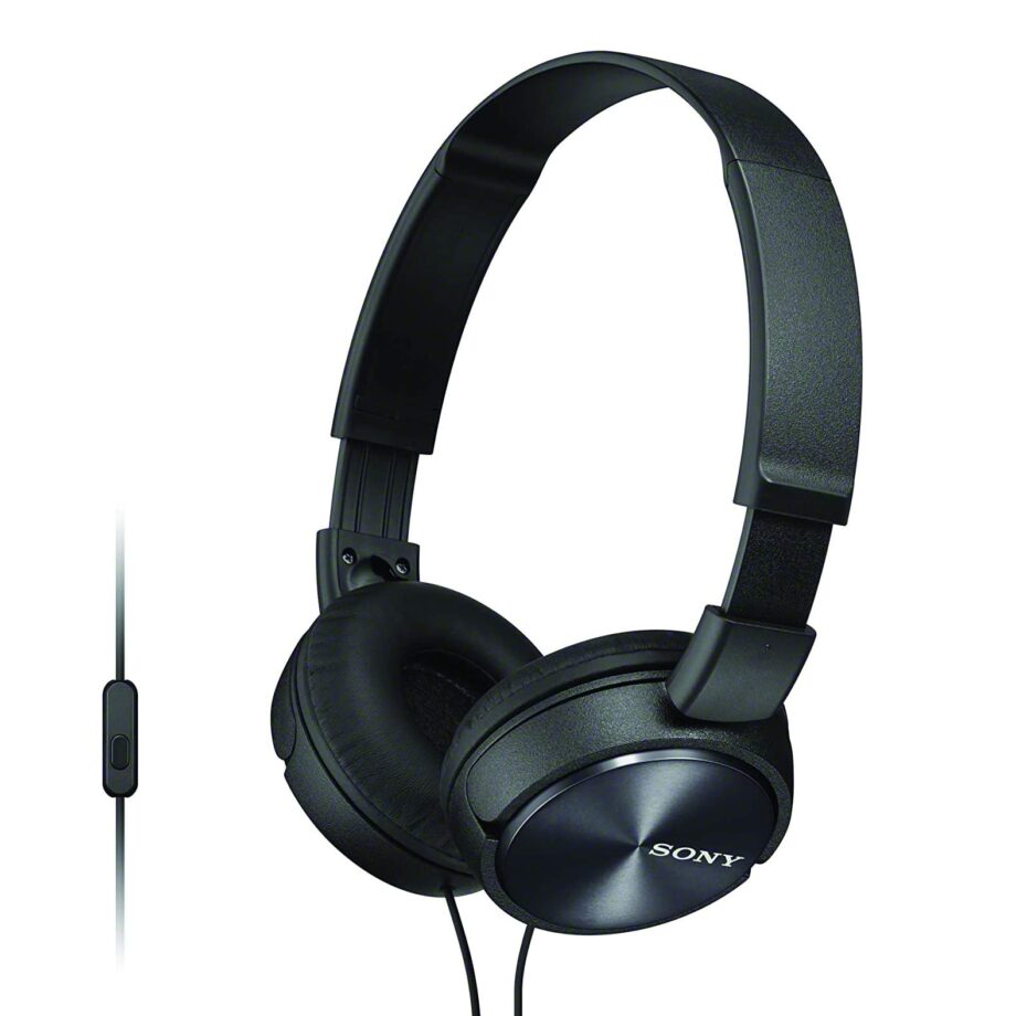 Sony ZX310AP On-Ear Headphones with Mic - Metallic Black