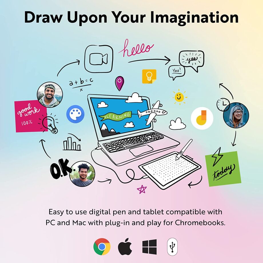 One by Wacom Small Graphics Drawing Tablet (‎CTL-472)