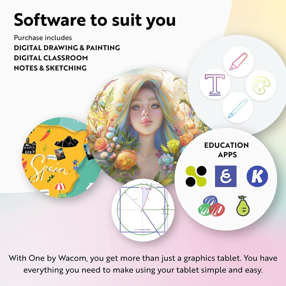 One by Wacom Small Graphics Drawing Tablet (‎CTL-472)