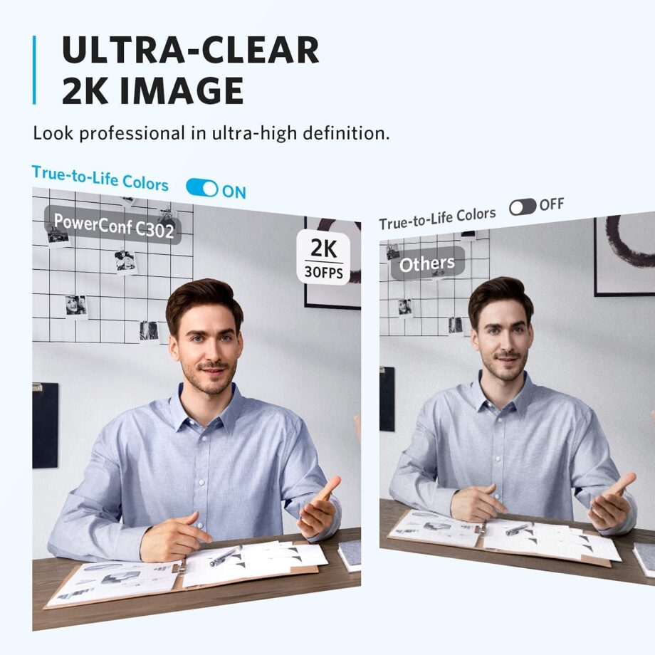 Anker PowerConf C302 Smart 2K QHD Webcam