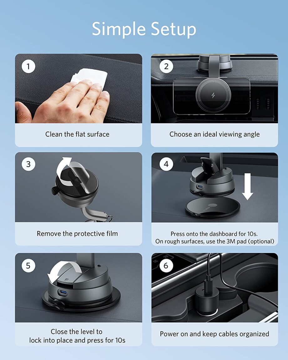 Anker 613 Magnetic Wireless Car Charger (MagGo)