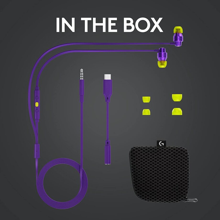 Logitech G333 Gaming Earphones With Mic - Purple