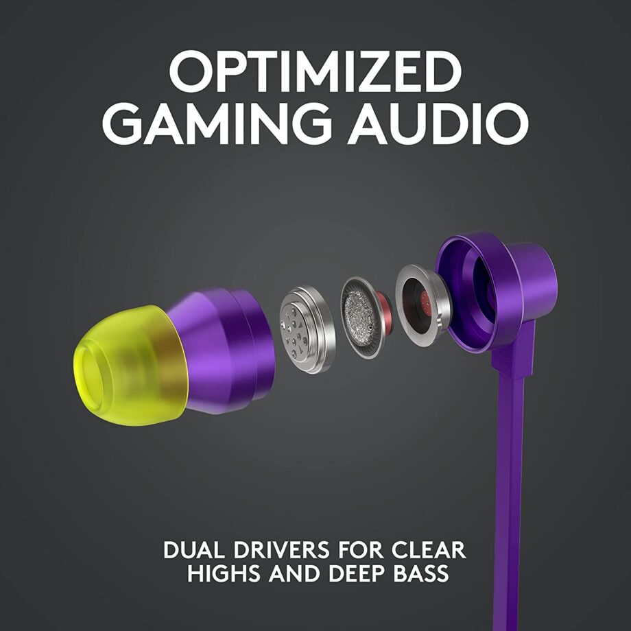 Logitech G333 Gaming Earphones With Mic - Purple