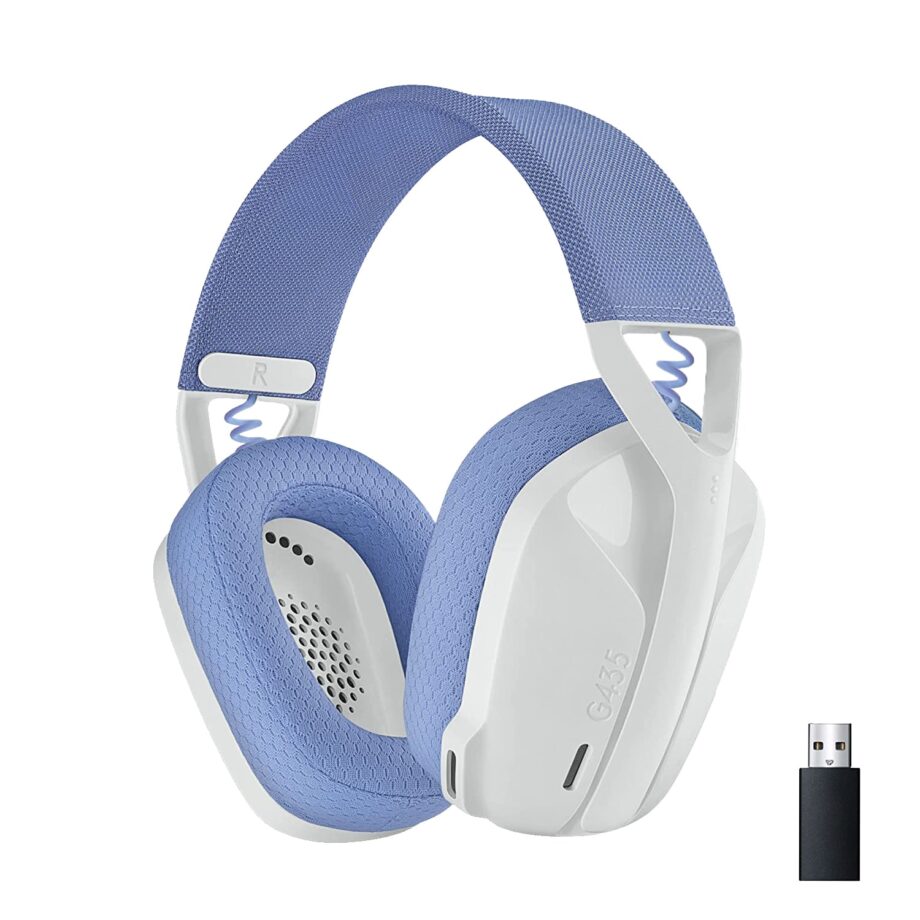 Logitech G435 LIGHTSPEED and Bluetooth Wireless Gaming Headset - White
