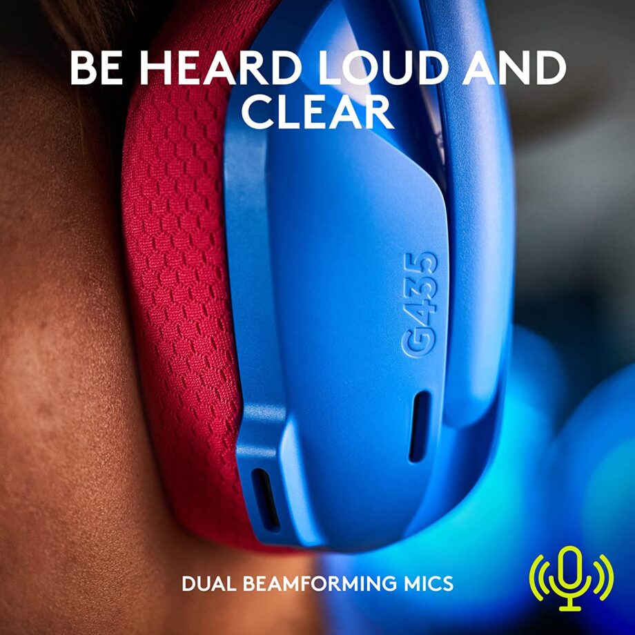 Logitech G435 LIGHTSPEED and Bluetooth Wireless Gaming Headset - Blue