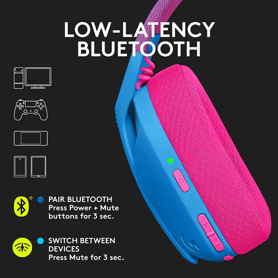 Logitech G435 LIGHTSPEED and Bluetooth Wireless Gaming Headset - Blue