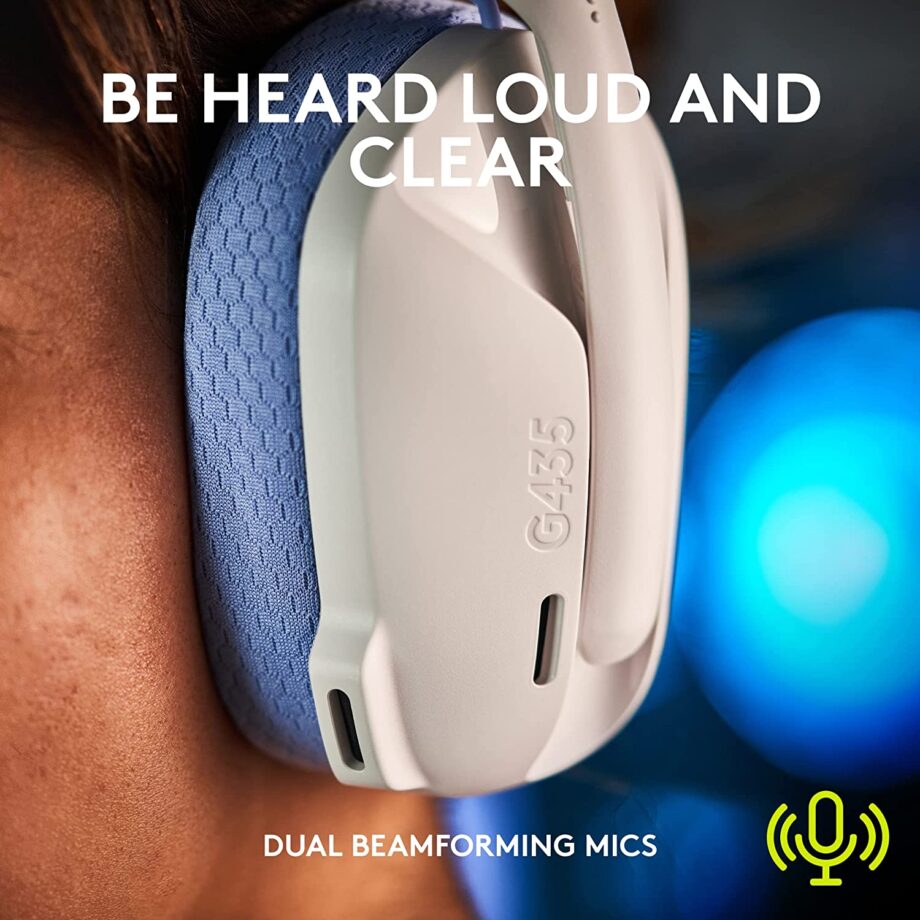 Logitech G435 LIGHTSPEED and Bluetooth Wireless Gaming Headset - White