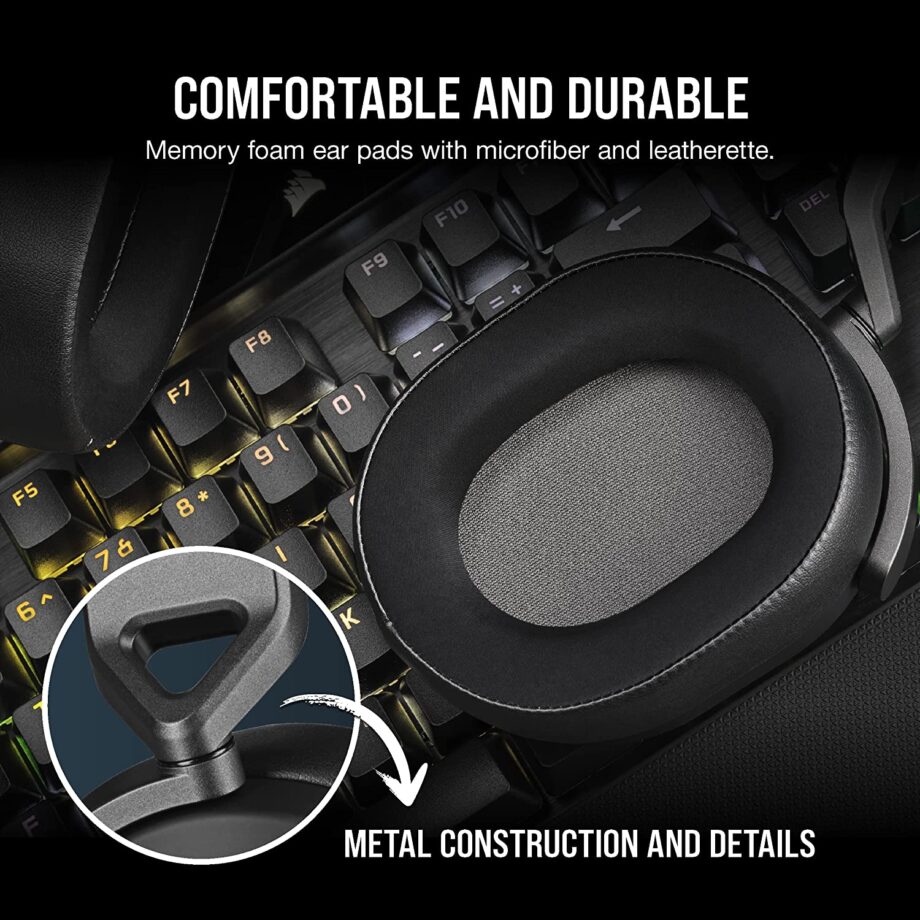 Corsair HS65 Dolby Audio 7.1 Surround Sound Gaming Headset - Carbon