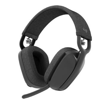 Logitech Zone Vibe 100 Wireless Over-Ear Headphones with Noise Canceling Mic- Graphite