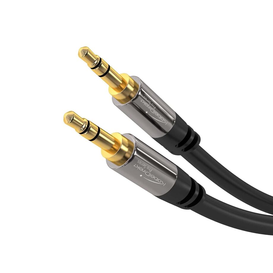 KabelDirekt 3.5mm Audio Cable with Break-Proof Metal Plug - 10M