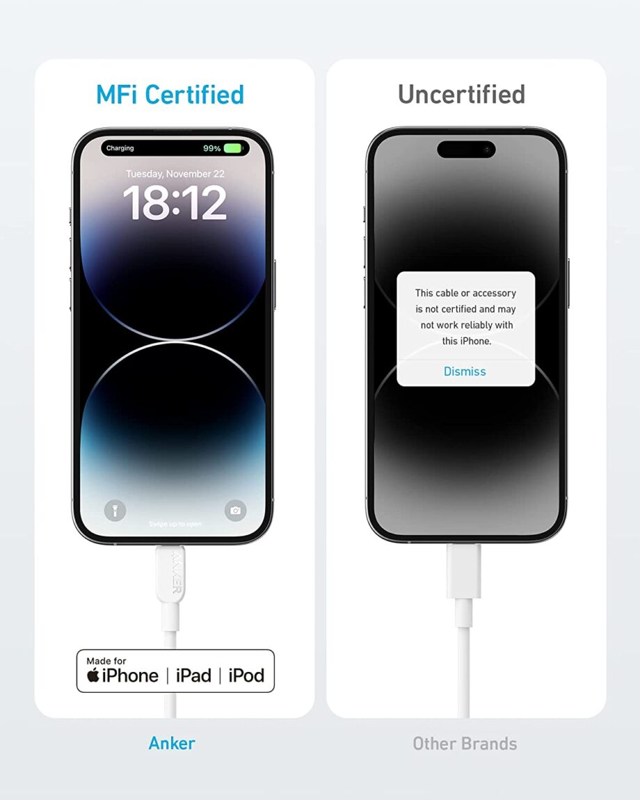 Anker Powerline 310 USB C to Lightning Cable 1.8M – White