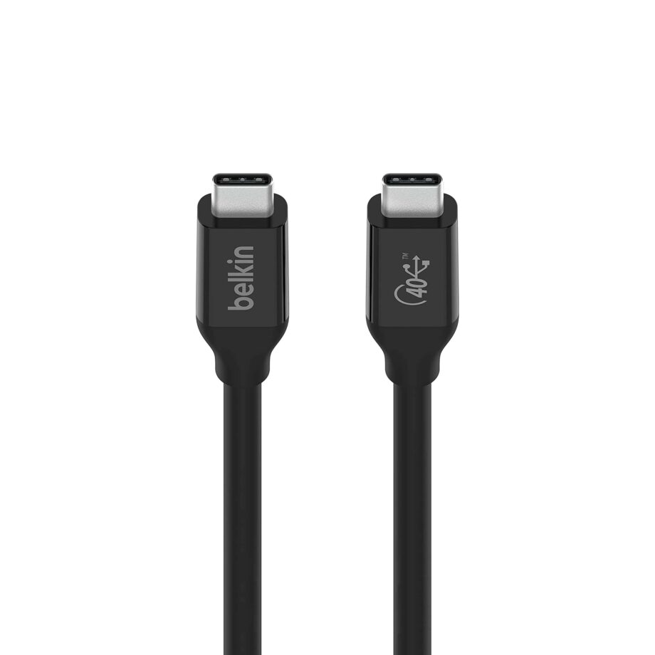 Belkin USB4 USB C to USB C 100W 40 Gbps Transfer Speed Cable - 0.8M